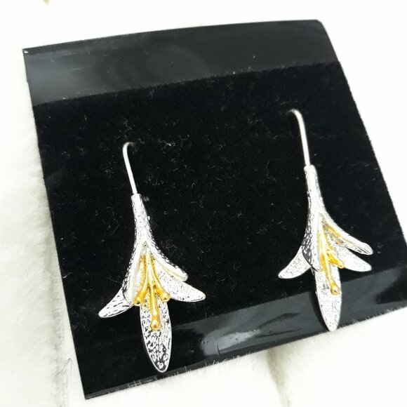 Beautiful Silver Dangle Earrings - Picture 1 of 2